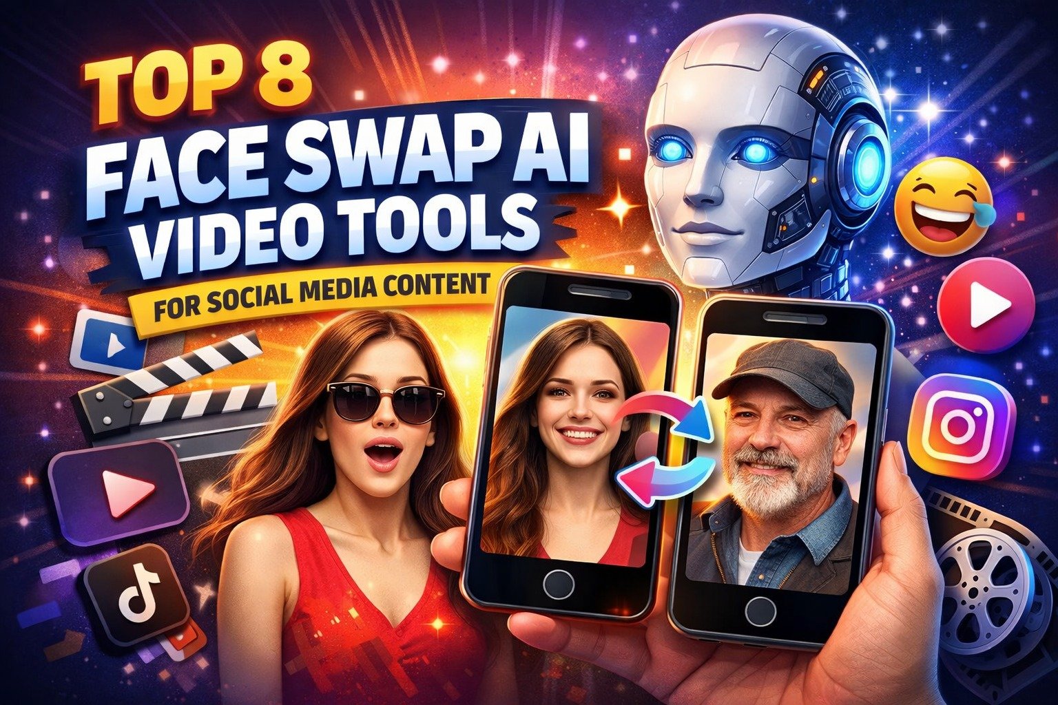 Top 8 Face Swap AI Video Tools for Social Media Content